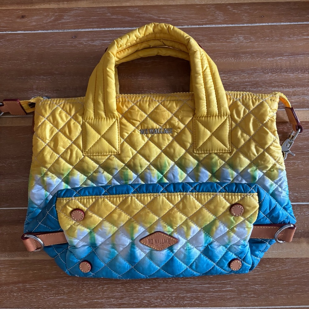 MZ Wallace Dafodil Tie-Dye Small Sutton Quilted Satchel